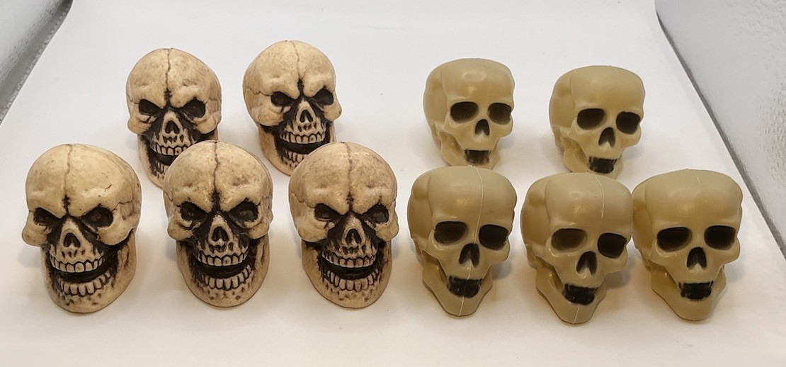 Mini Skull Figures Lot Some Are Labeled Seasons Plastic Lightweight