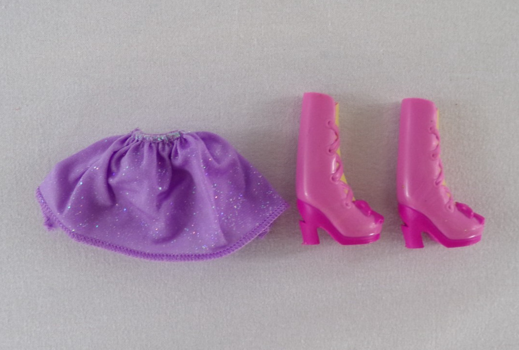 My Little Pony Equestria Girl Replacement Purple Skirt and Pink Yellow Boots EUC