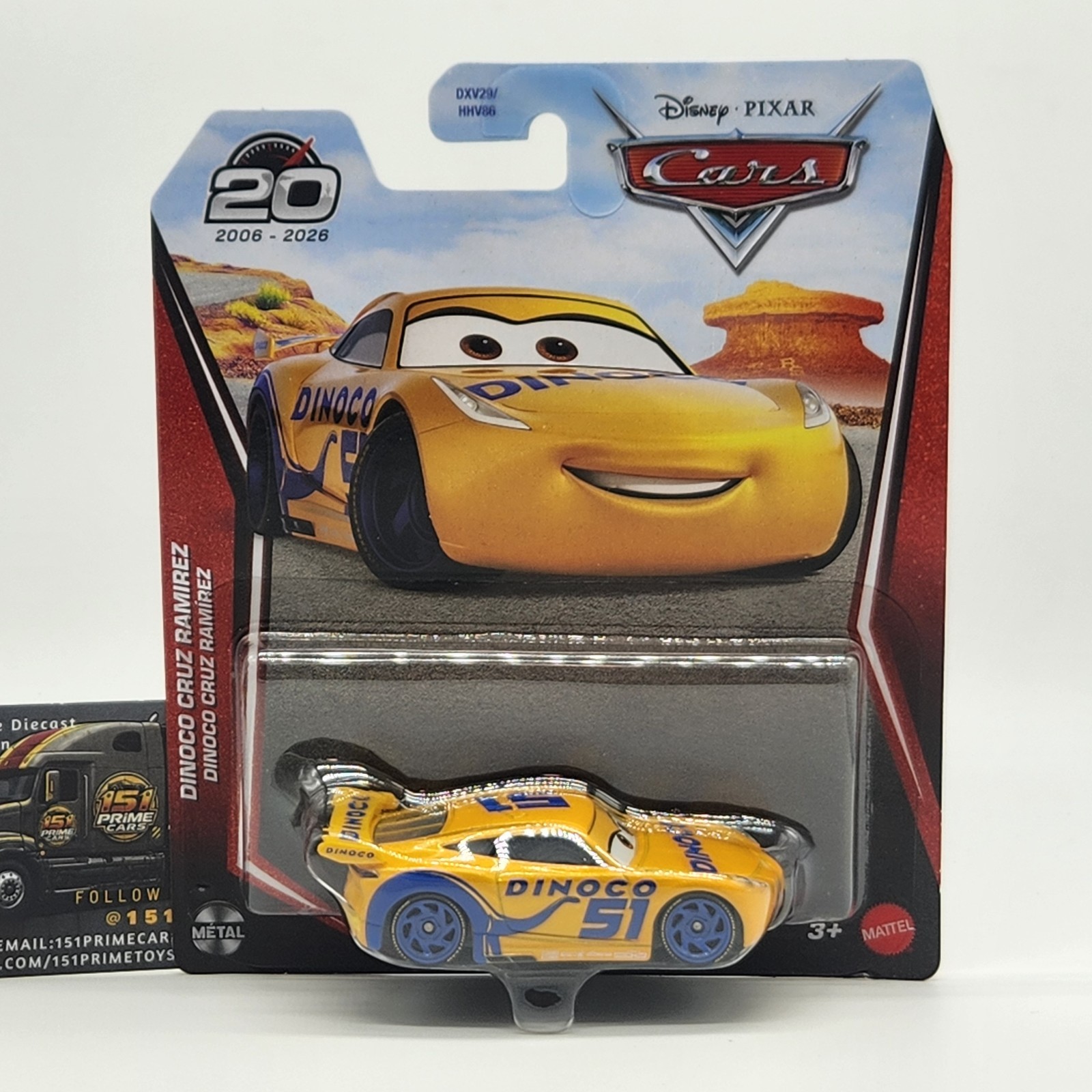 Dinoco Cruz Ramirez 2026 20th Anniversary Disney Pixar Cars 1:55 Diecast Toy