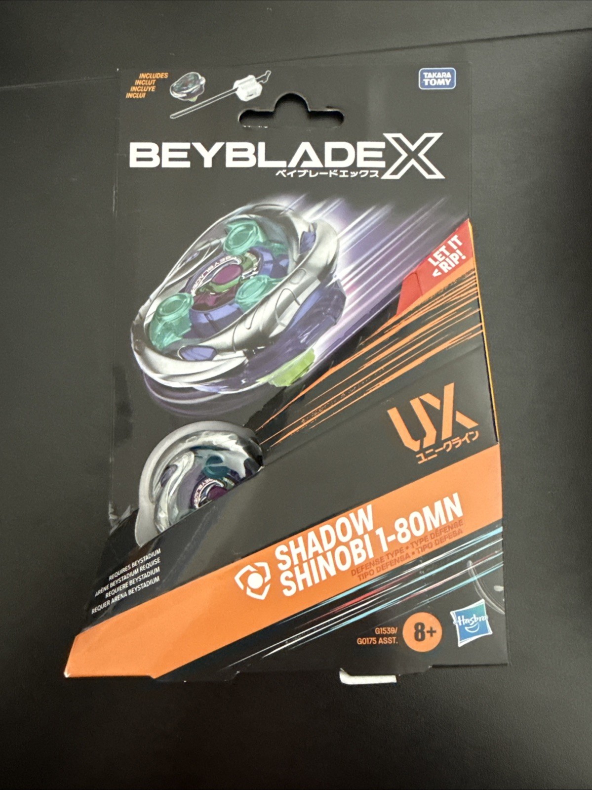 Beyblade X Shadow Shinobi 1-80MN UX Series Hasbro Defense Type NEW Fast Ship