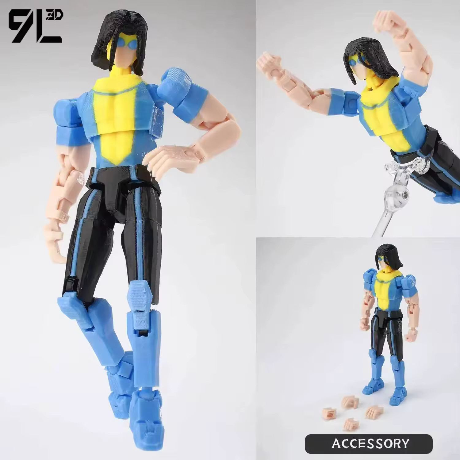 9L3D Lucky13 Invincible Slayer Multi-Jointed Action Figure