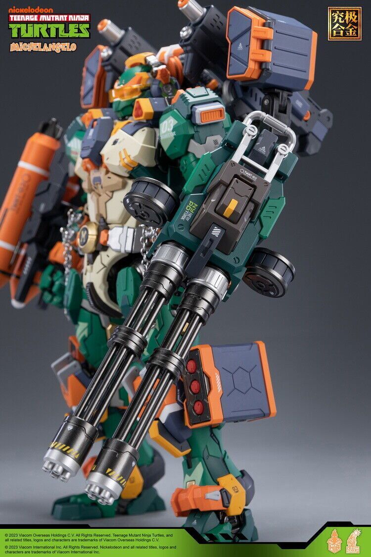 New In Stock HeatBoys HB0014 Robot Mecha Michelangelo Metal Build Action Figure