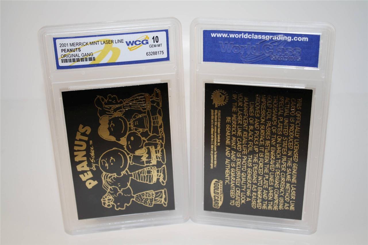 PEANUTS GANG Laser Line BLACK GOLD Card CHARLIE BROWN Snoopy GEM MINT 10 *BOGO*