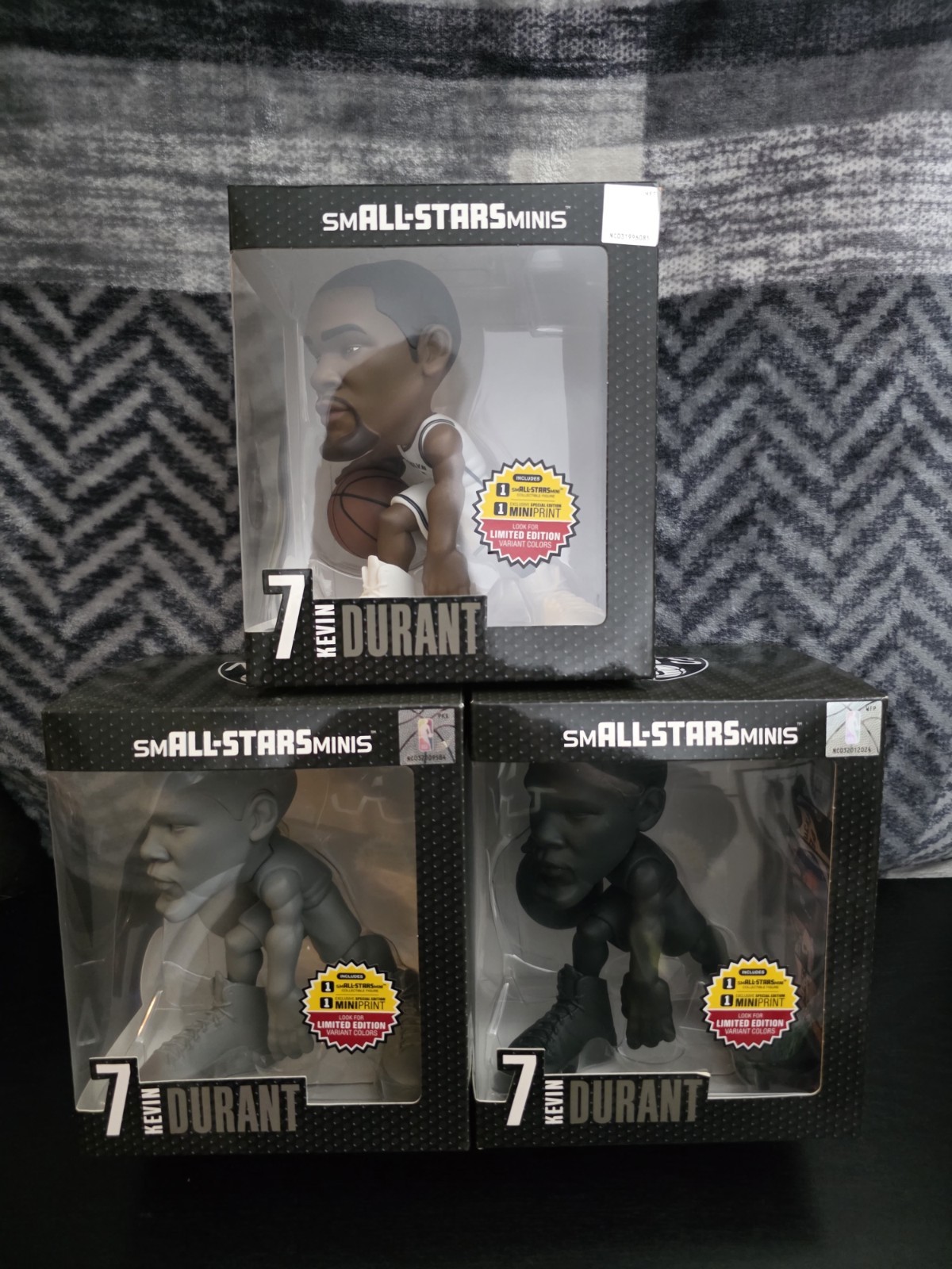 smALL-STARS Minis KEVIN DURANT 6&Prime; Chase Variant LE Brooklyn Nets Set Of 3