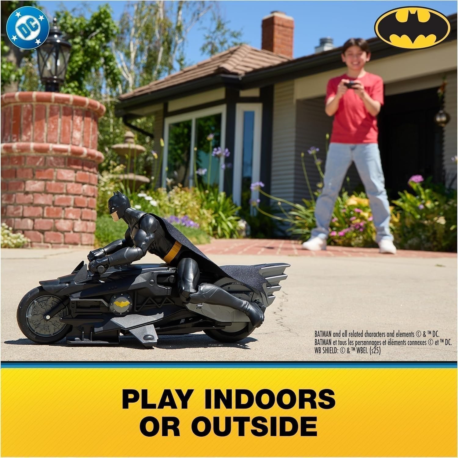 DC Batman Stealth RC Batcycle with 12-Inch Batman Figure [DAMAGED BOX]