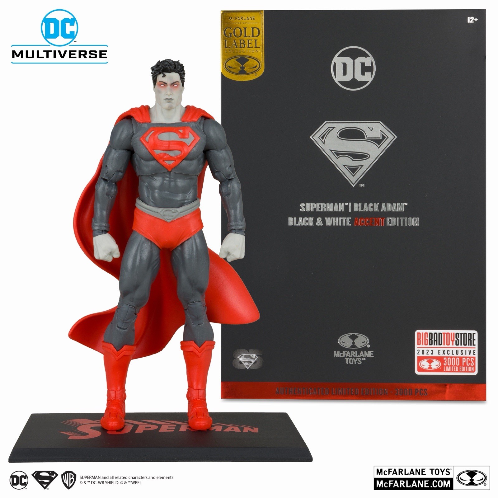 McFarlane DC Superman Black & White Accent Edition (BBTS Exclusive)