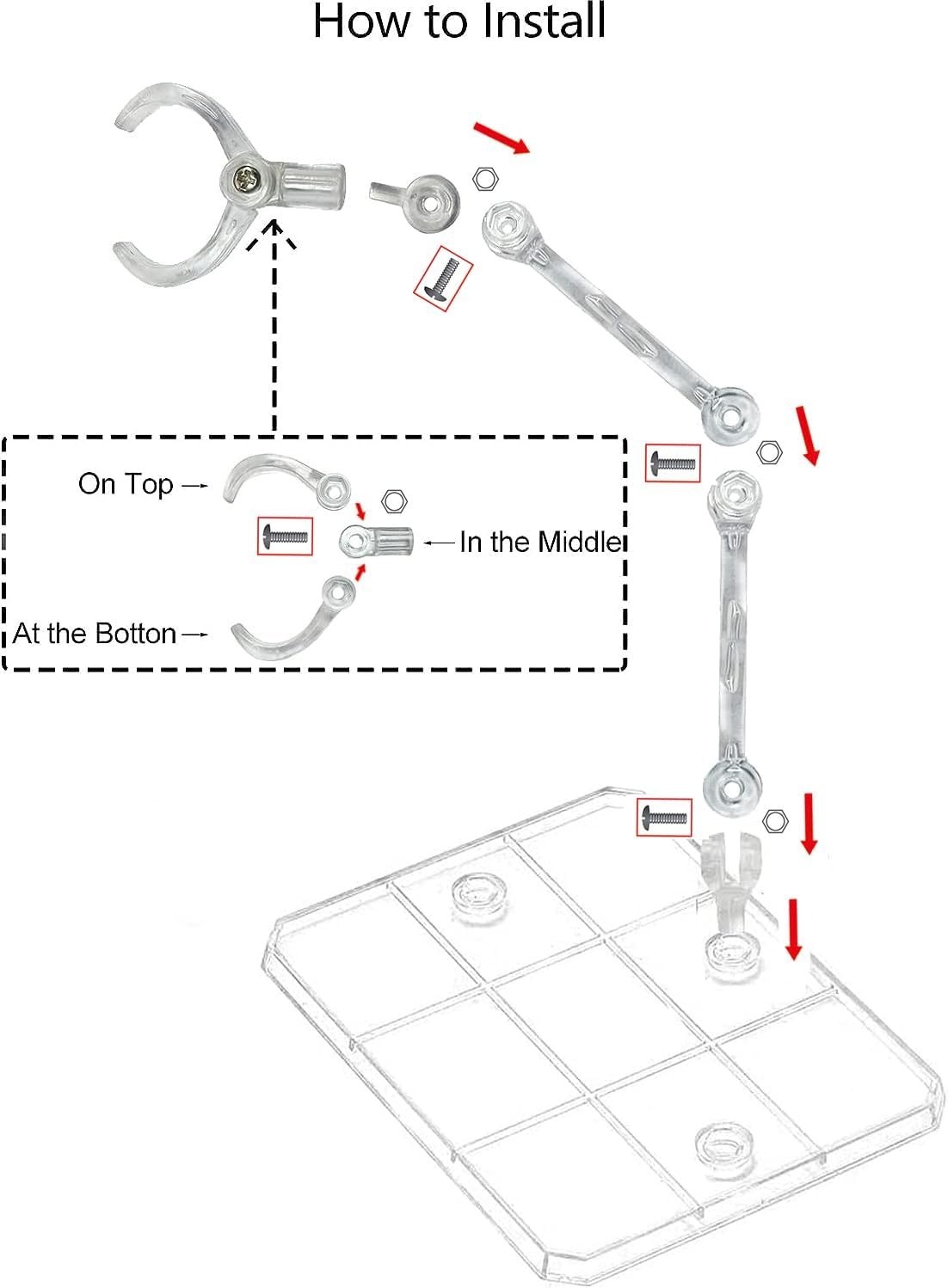 Sturdy Action Figure Stands – 3-Pack Display with Adjustable Clamps & Easy Setup