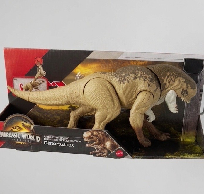 Jurassic World Rebirth Distortus Rex Rumble&rsquo;n Rampage 22” Damaged Box