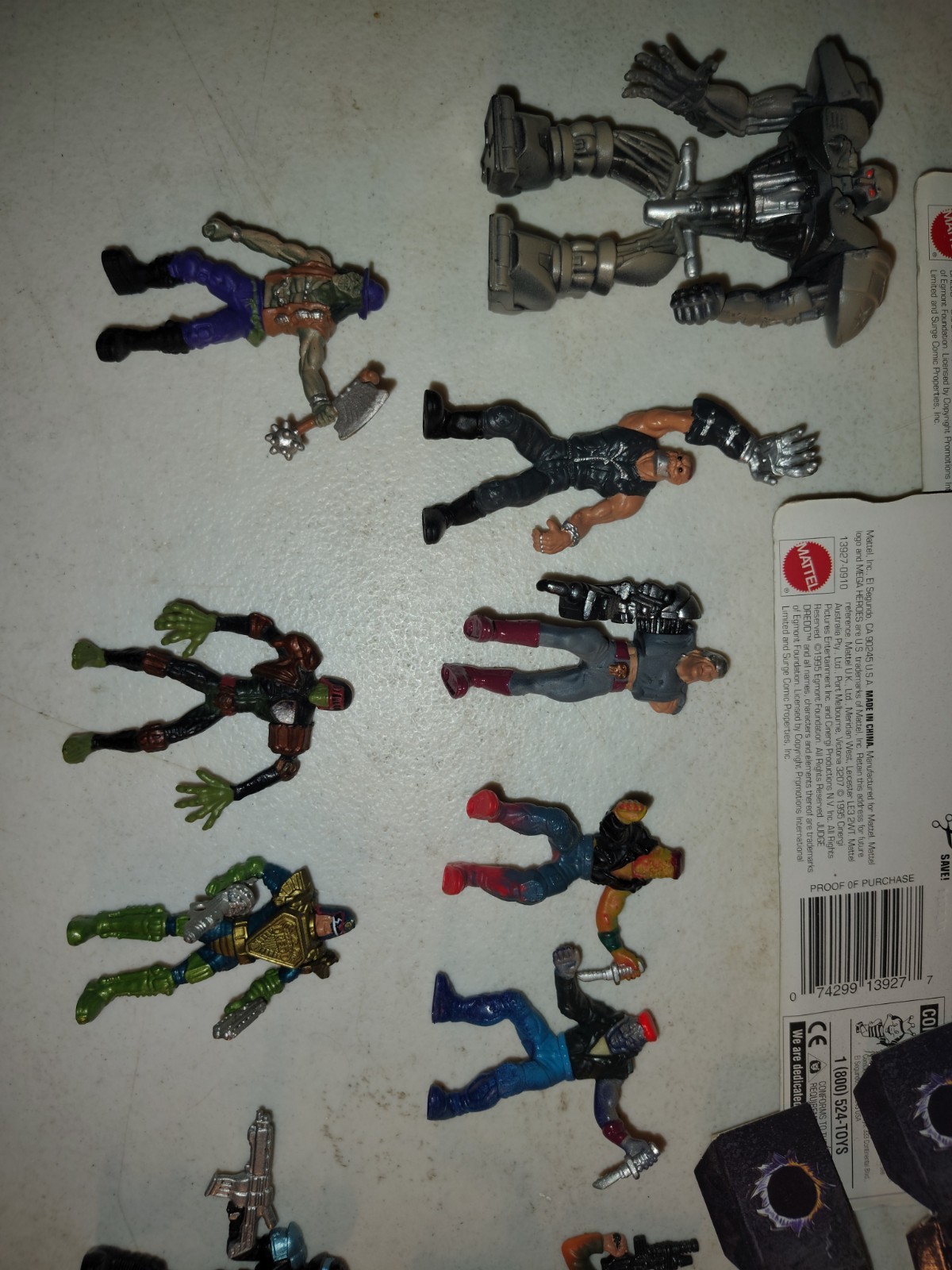 Mega Heroes Judge Dredd 1995 Mattel Mini Figure Lot Battle Pack Loose OOB Retro