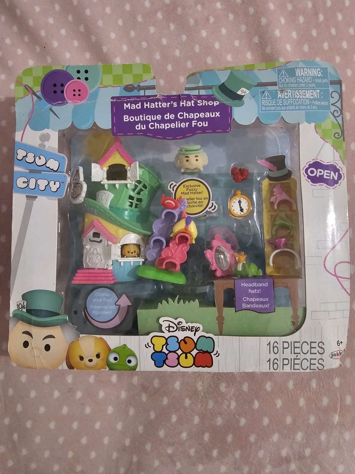 Disney Tsum Tsum Mad Hatter&rsquo;s Hat Shop Action Figure Collection 16pcs Tsum City