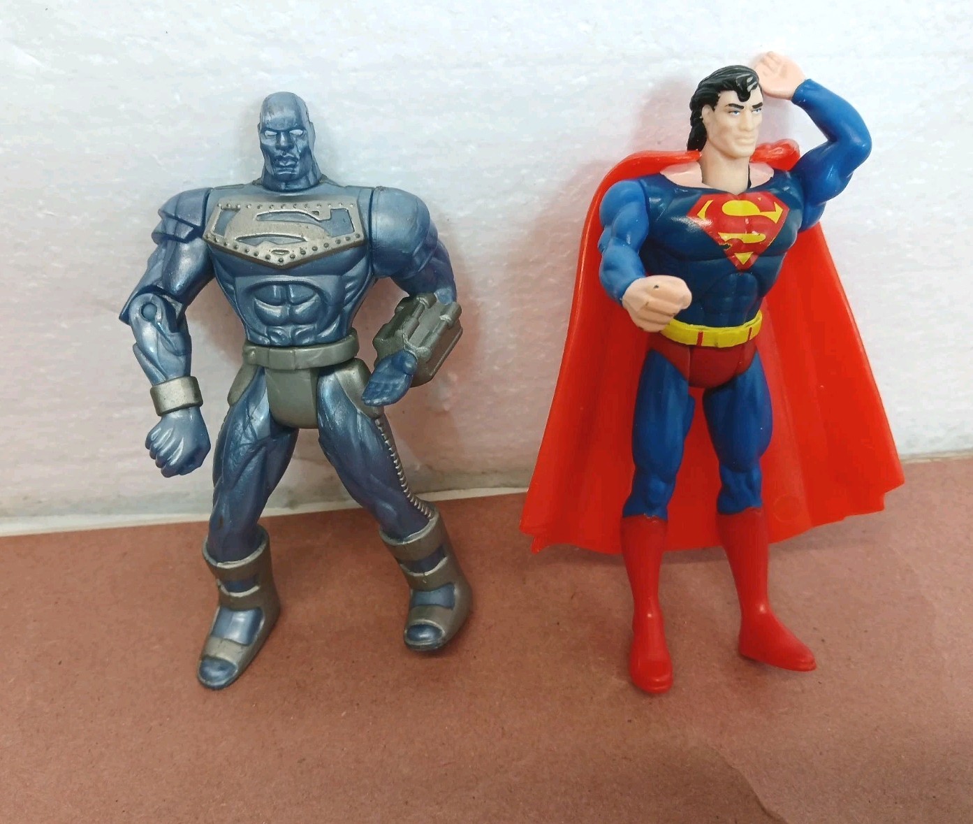 Vintage Superman Man of Steel Lot of 2 DC Comics Kenner Super Hero Toys