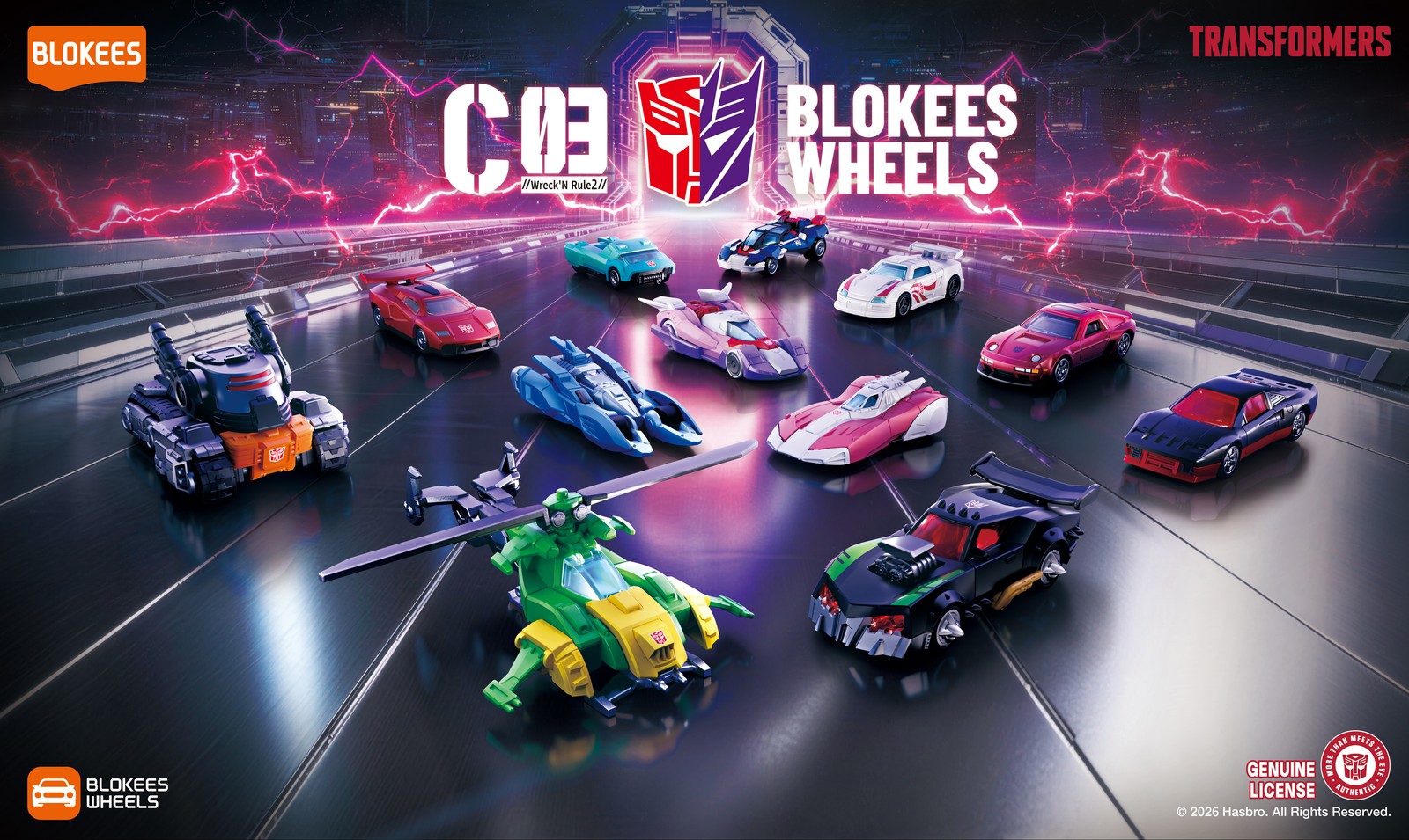 Blokees Wheels Transformers C03 Wreck&rsquo;N Rule 2 Sealed PDQ of 12 IN STOCK USA