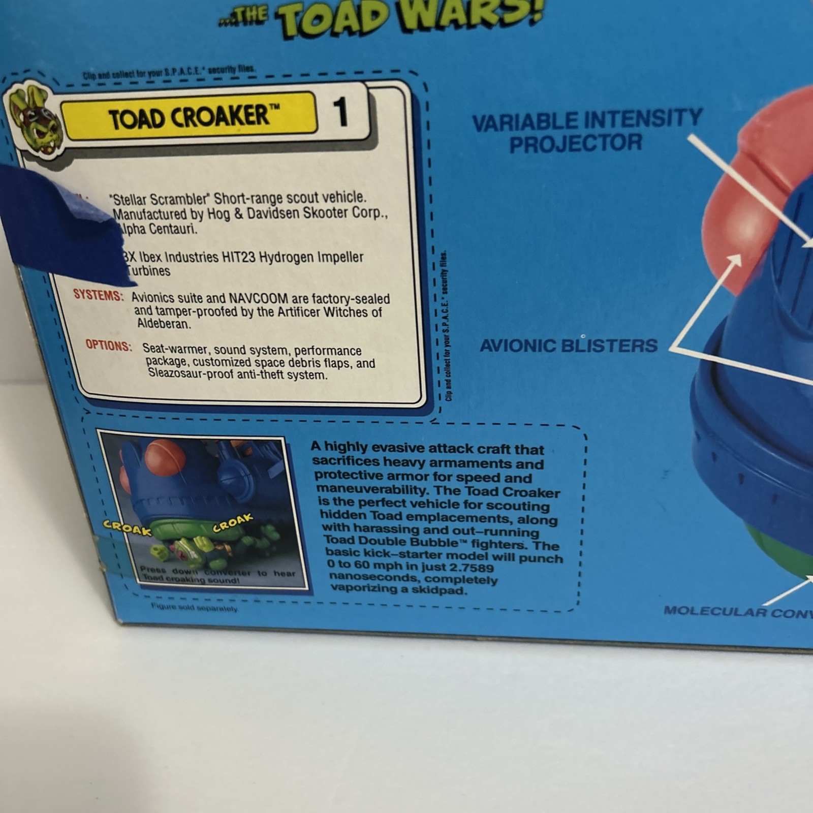 Bucky O&rsquo;hare 1990 Toad Croaker MIB Complete Unused Vintage Hasbro Vehicle