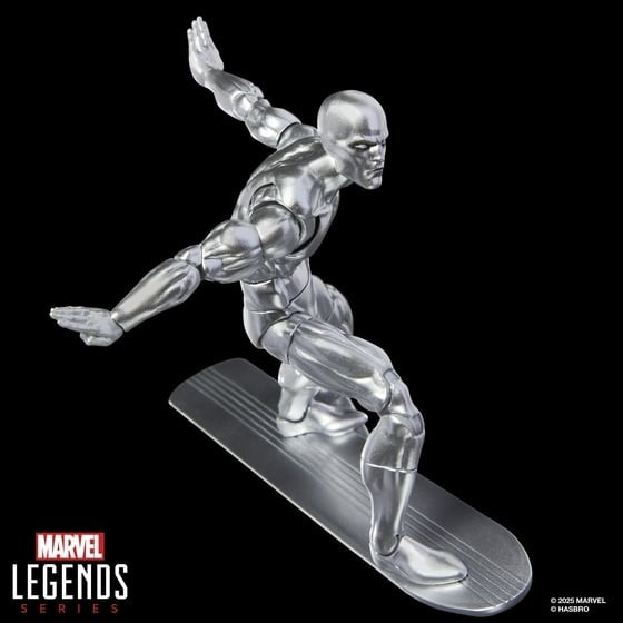Silver Surfer Action Figure 6 Inch Comic Style Collectible Toy w Accessories