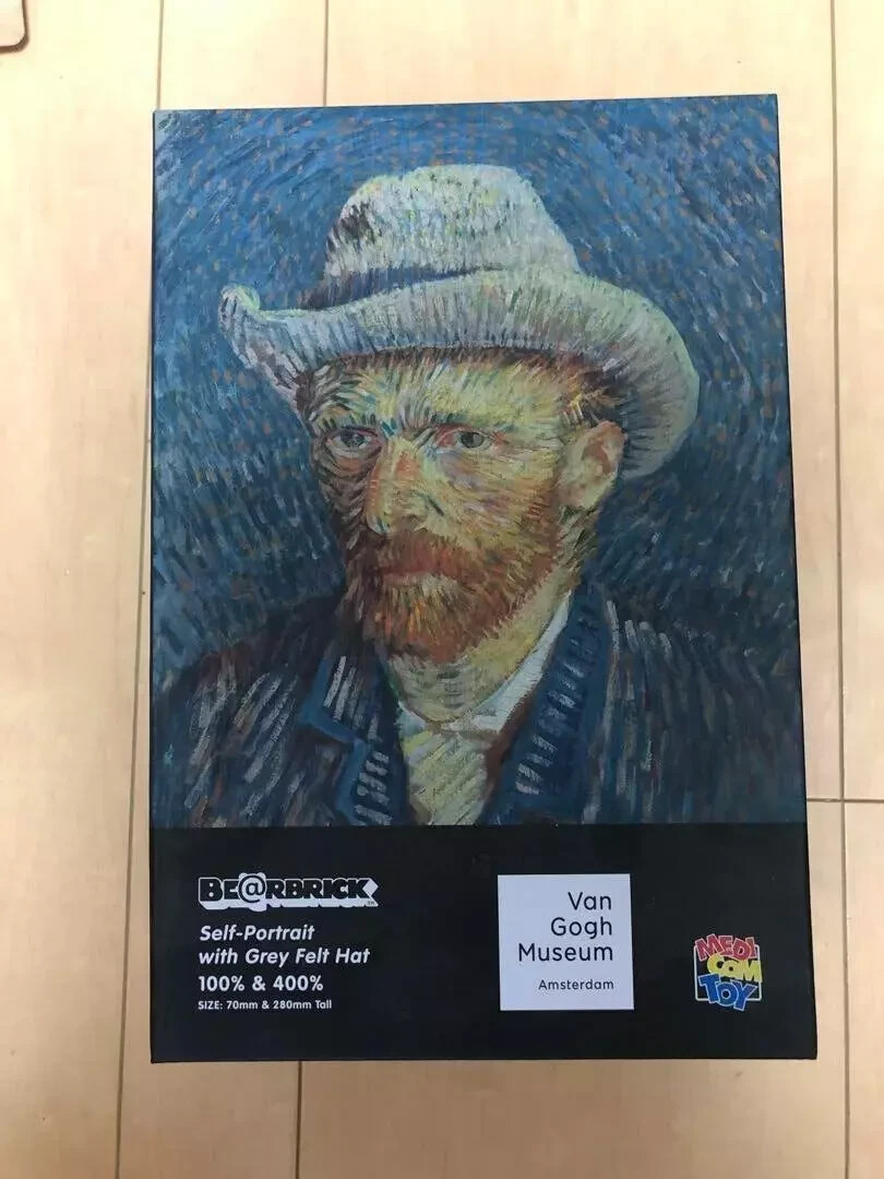 BE@RBRICK 400% & 100％ Van Gogh Museum Self-Portrait MEDICOM TOY Bearbrick NIB