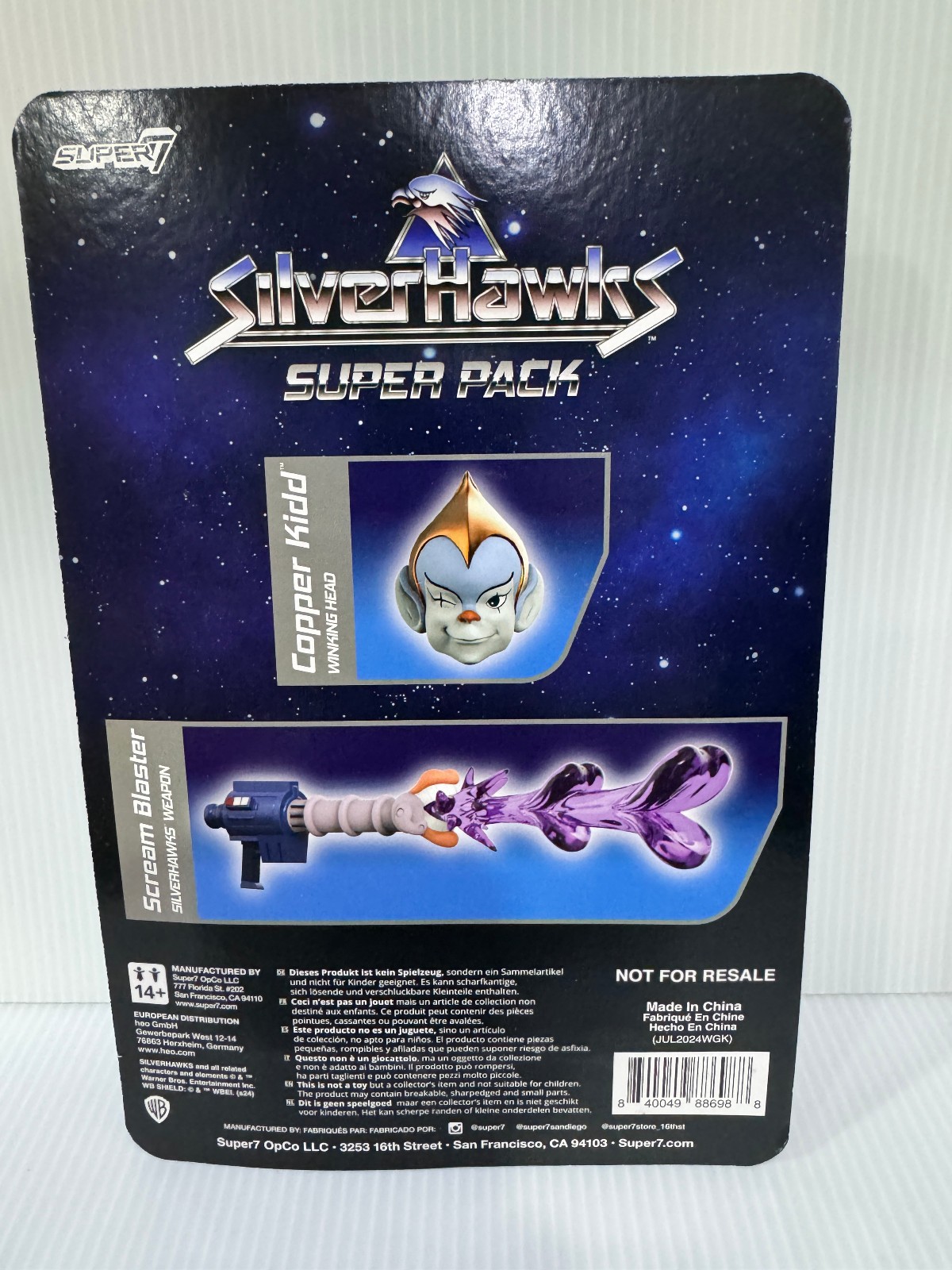 Super7 Silverhawks Ultimates Head & Accessories Set Super Pack for Copper Kidd