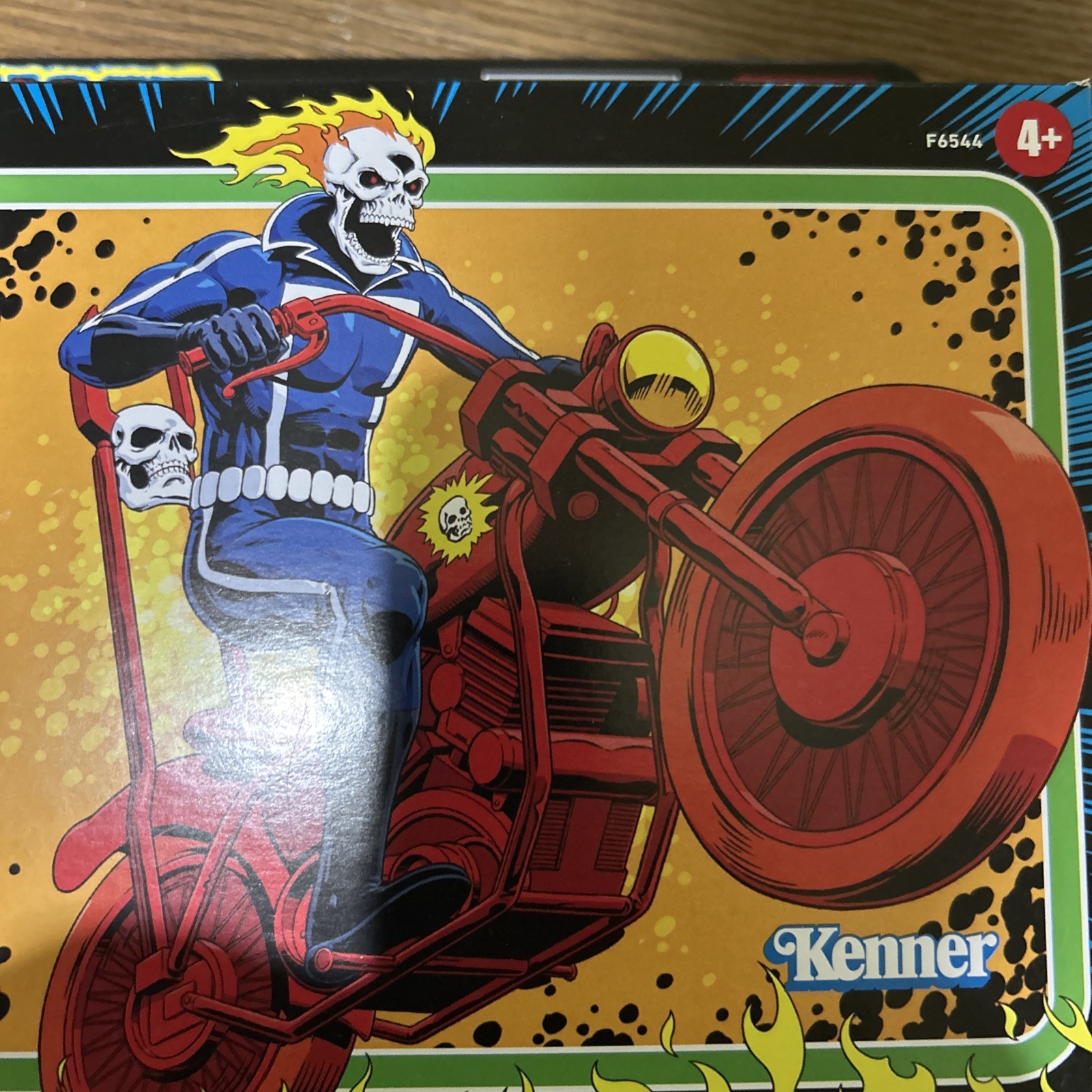 Hasbro Marvel Legends Kenner Retro Ghost Rider 2023 3.75&Prime; Figure And Motorcycle