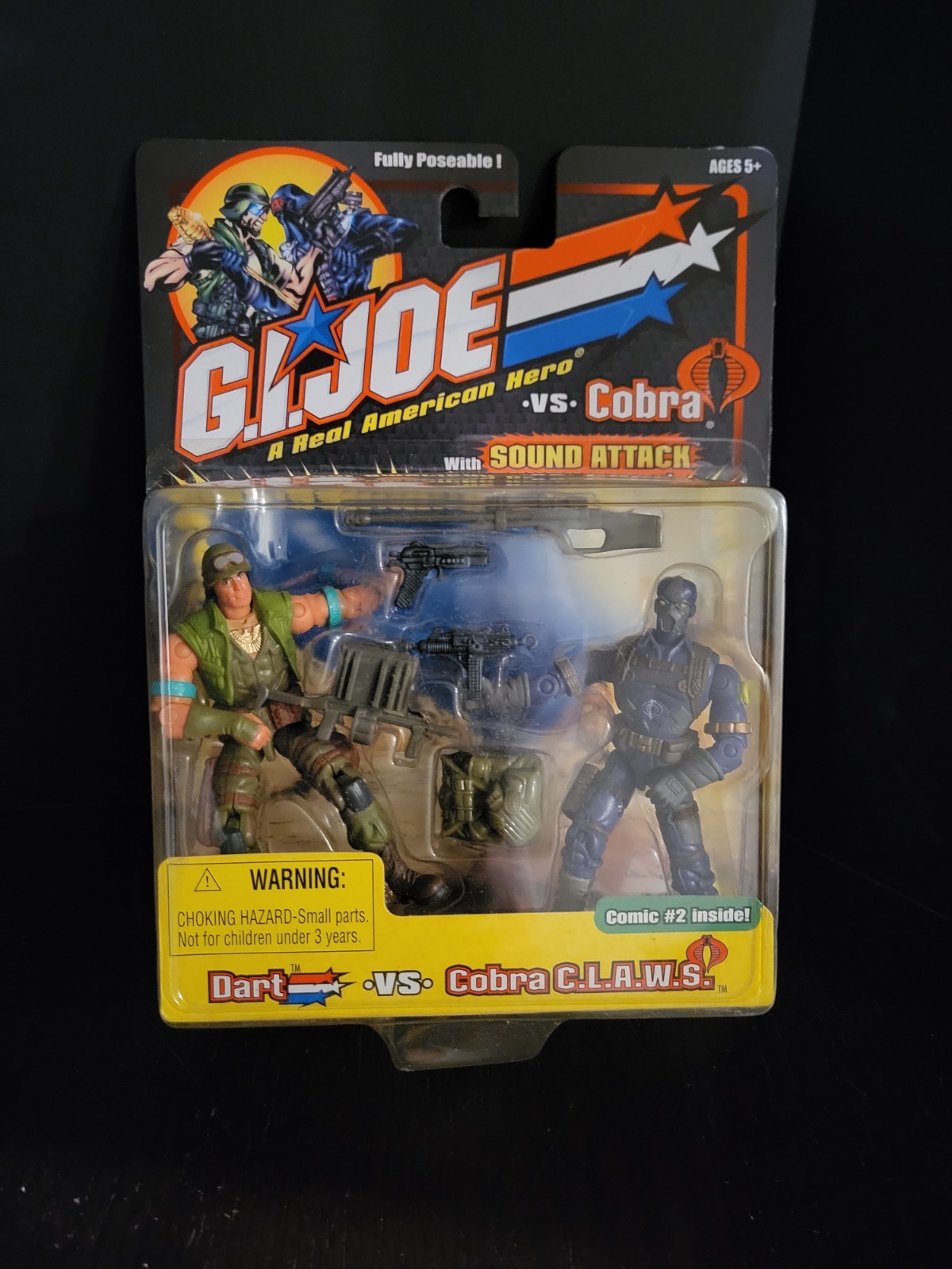 Dart vs C.L.A.W.S. 2002 G.I. JOE COBRA vs Cobra ARAH MOC NEW Sealed