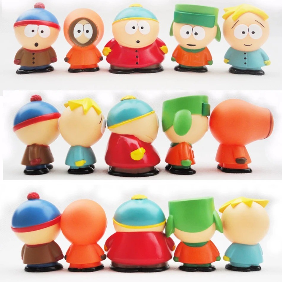 6cm 5PCS South Park Action Figures Stan Eric Cartoon Dolls Kids Gift Decor
