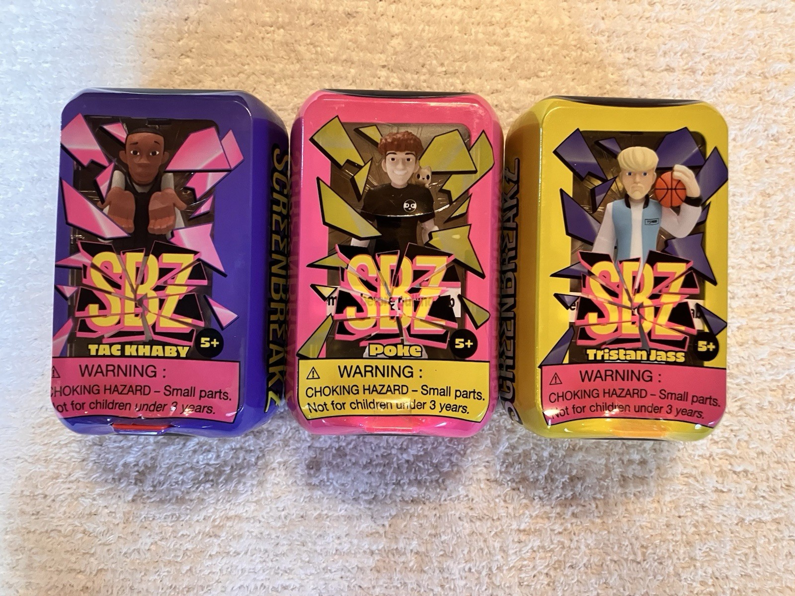 Lot Of 3 ScreenBreaks, Tristan Jess, Poke, And Tac Khaby