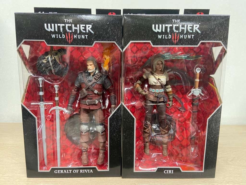 2 X McFarlane Toys The Witcher Series 7&Prime; Action Figure Geralt of Rivia & Ciri