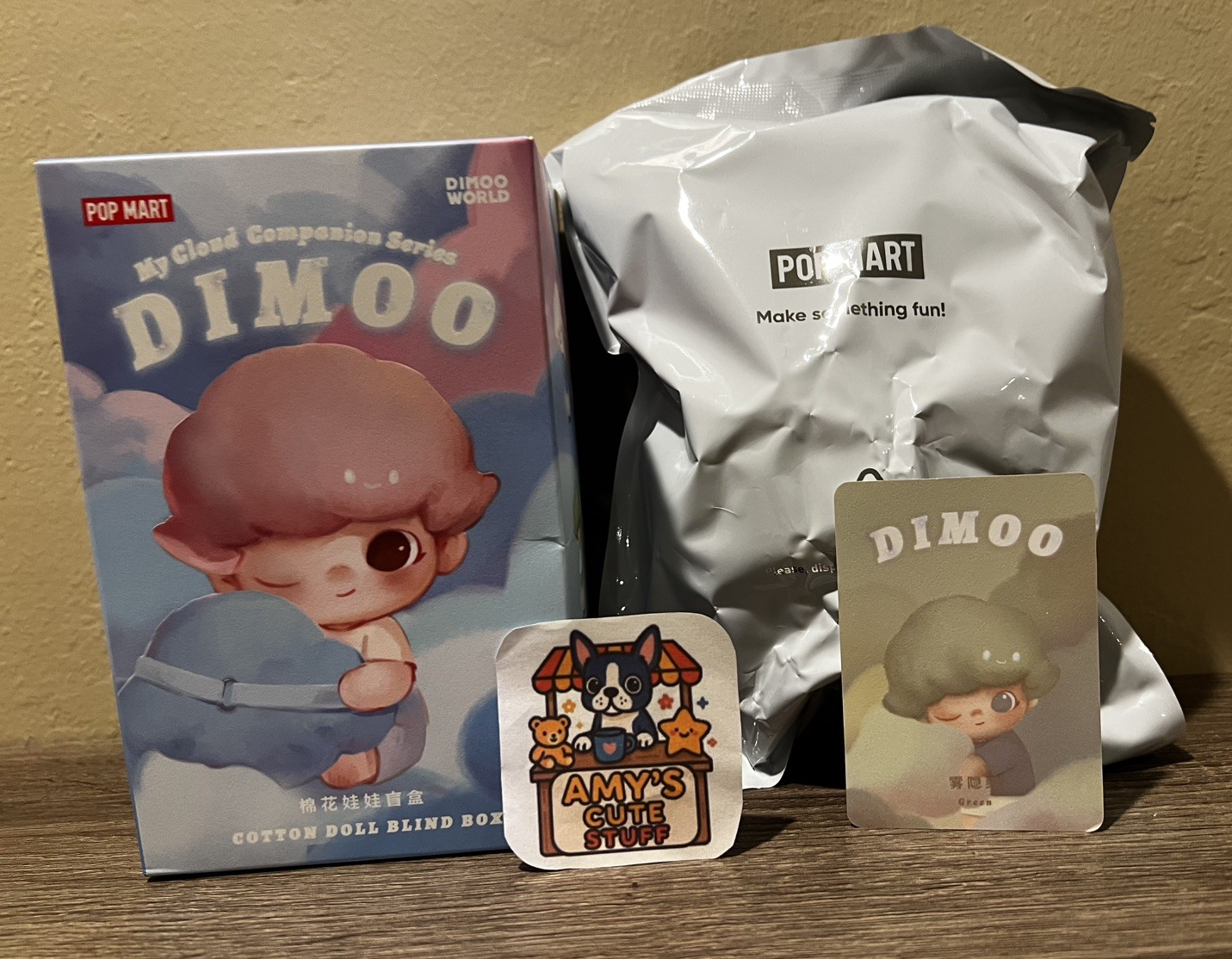 Dimoo Pop Mart Bundle My Cloud Companion Push [Green] & Crush on Coffee [Brown]