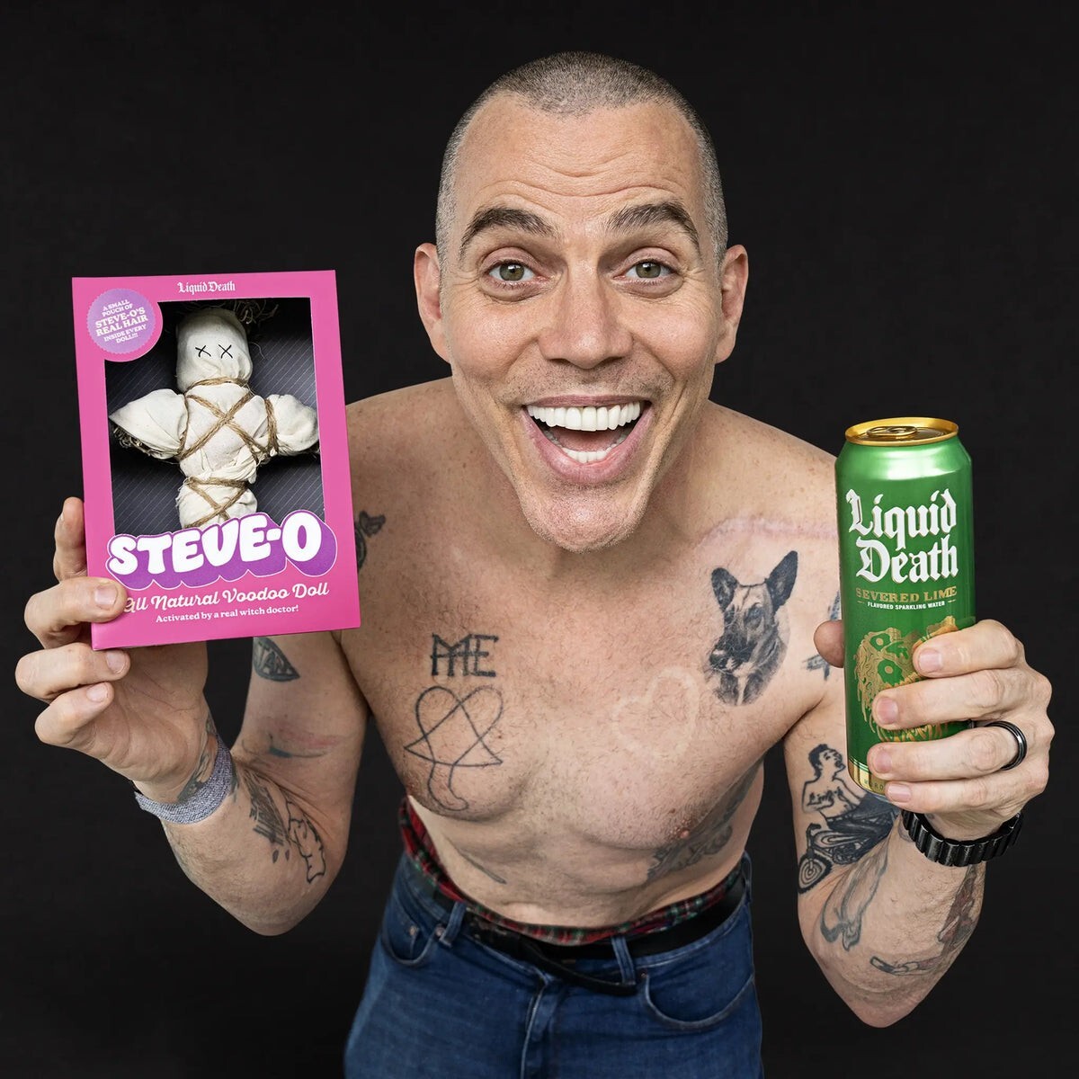 Liquid Death x Steve-O VooDoo Doll Actually Steveos Hair In Every Doll! Sold OUT