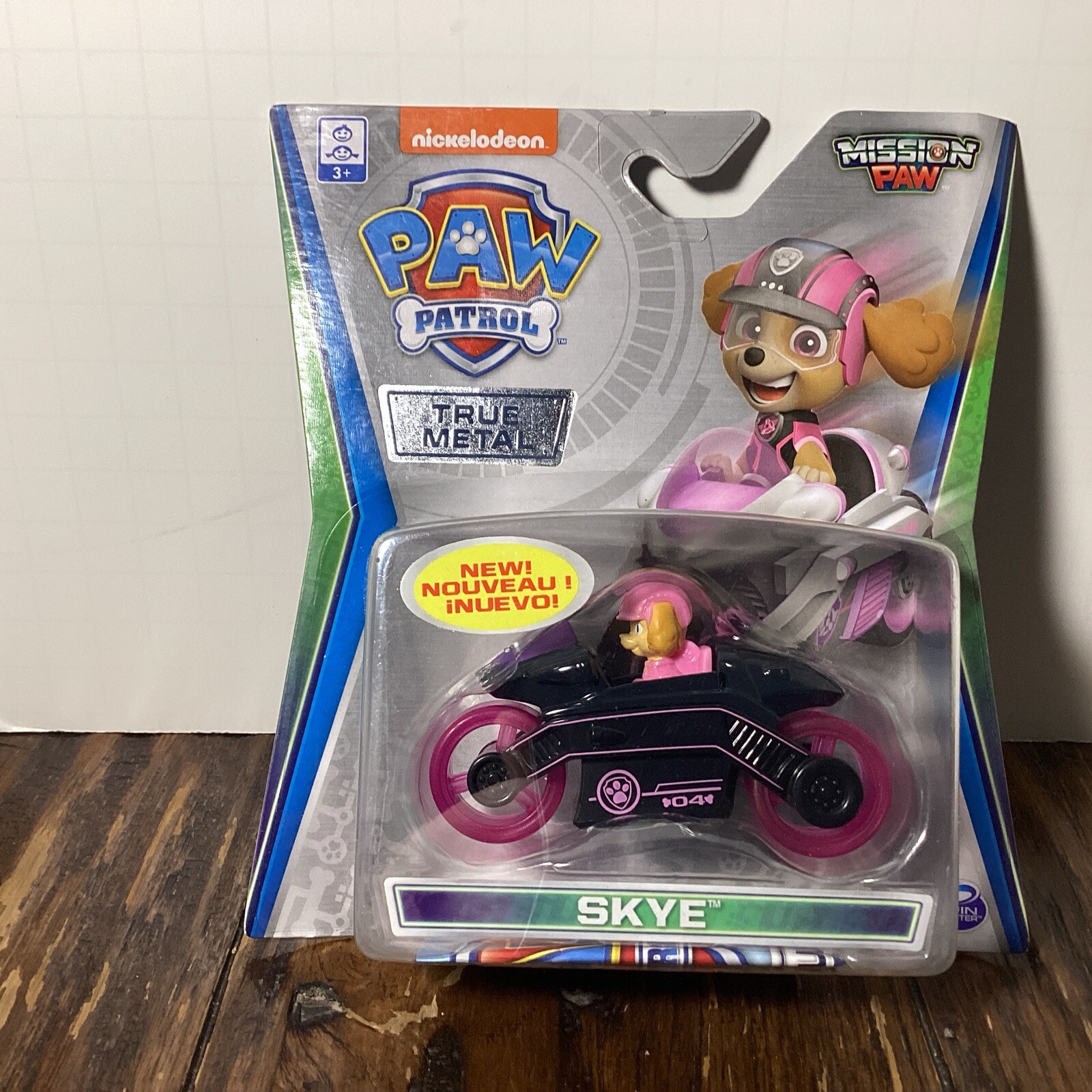 Paw Patrol _ Skye _ Pink Tire Motorcycle _ Rare _ True Metal