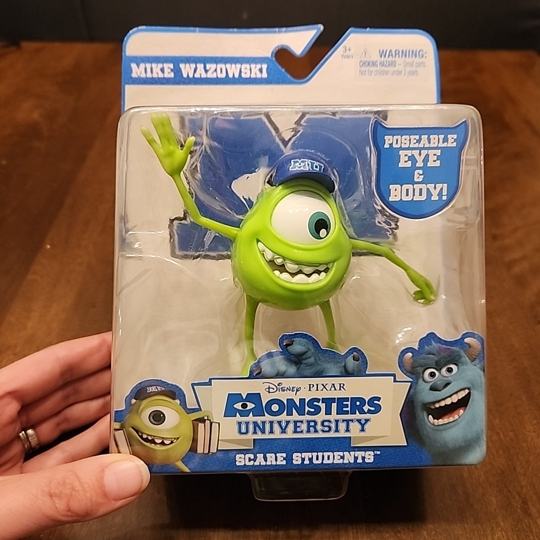Monsters University Scare Students Mike Wazowski Figure Disney Poseable Eye Body