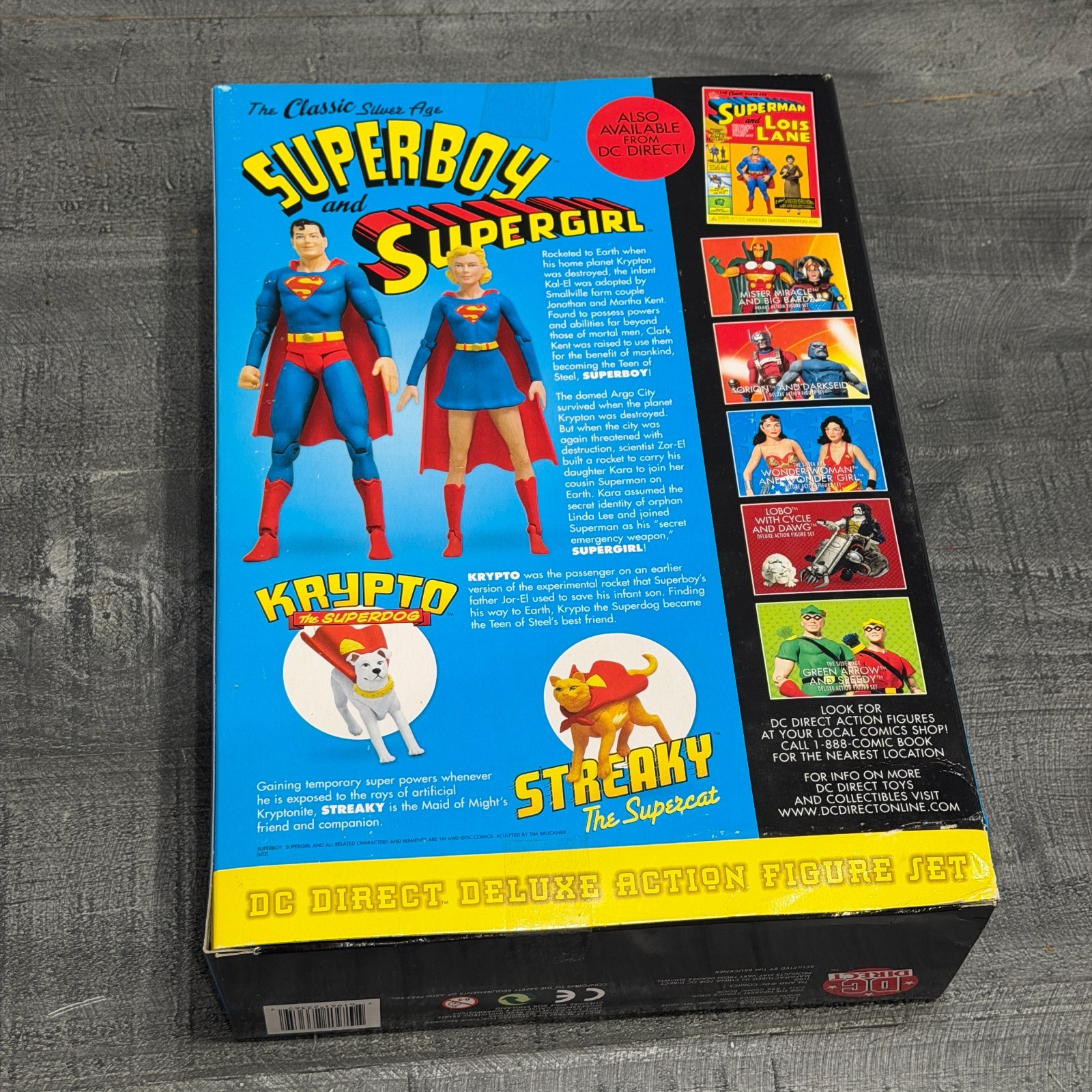Superboy And Supergirl Krypto Streaky DC Direct Classic Silver Age Figure Set