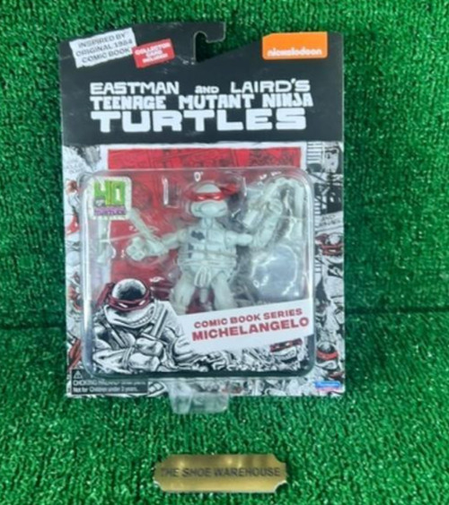 TMNT Ninja Turtles Michelangelo Black White Comic Book Series Playmates &rsquo;24 NEW