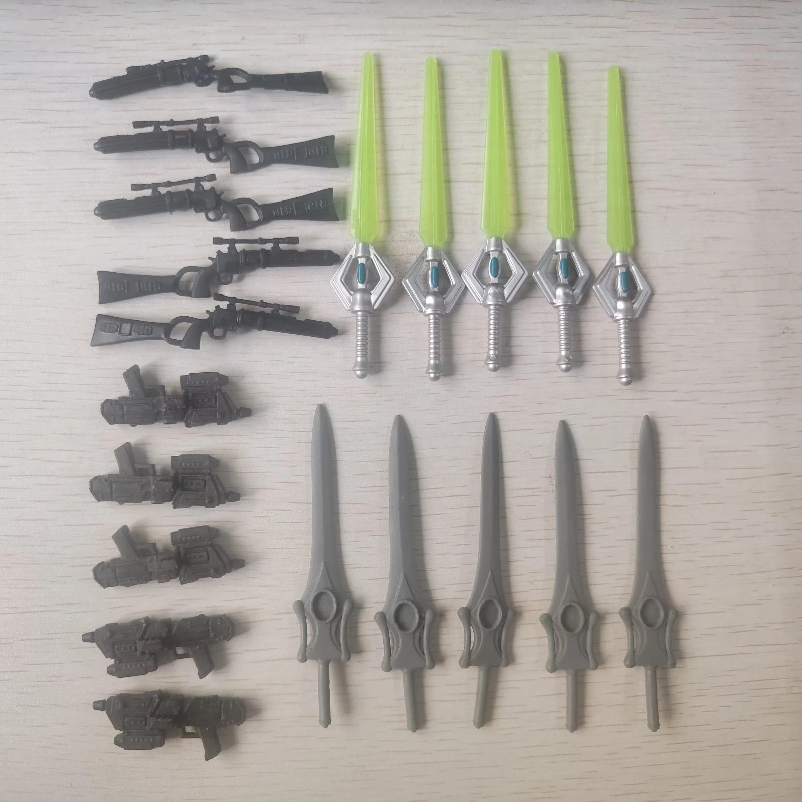 Lot 20pcs 1:12 Scale Sword Blaster Rifle Weapons for 6&Prime; Star Wars GI Joe Heman