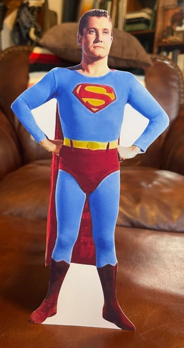 1950s Superman George Reeves Color Figure Tabletop Display Standee 10 3/4&Prime; Tall
