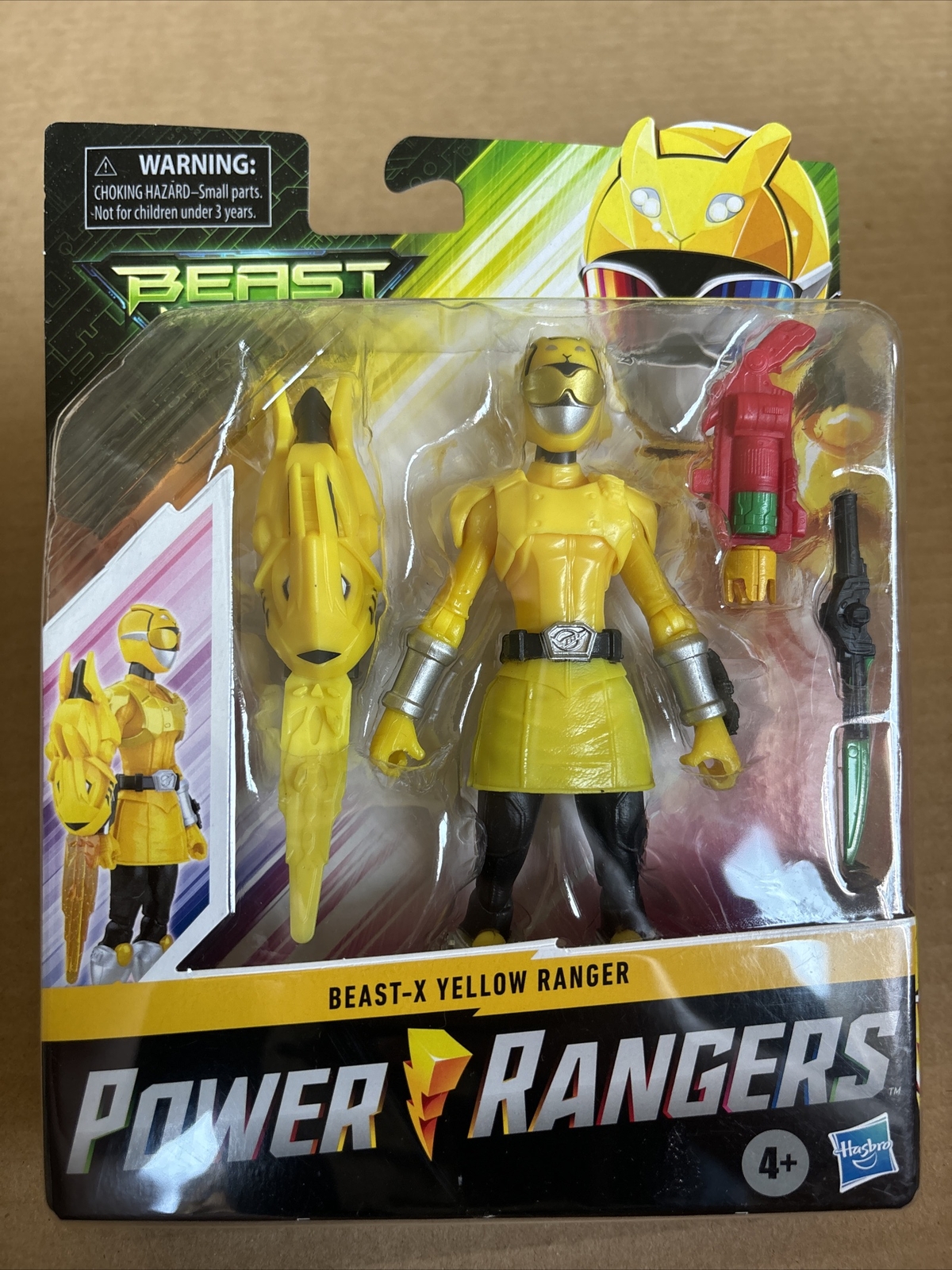 Power Rangers Beast Morphers Beast-X Yellow Ranger 6&Prime; Figure 2020