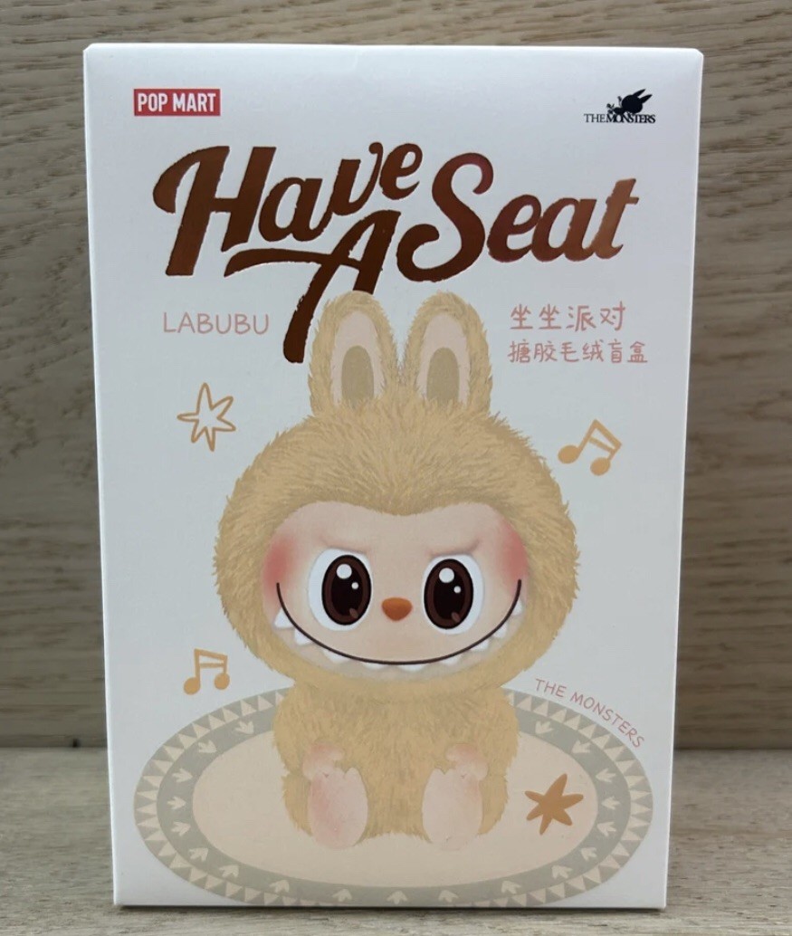 REAL OFFICIAL NEW Labubu *unscratched POP MART Code * 100% Genuine Have A Seat