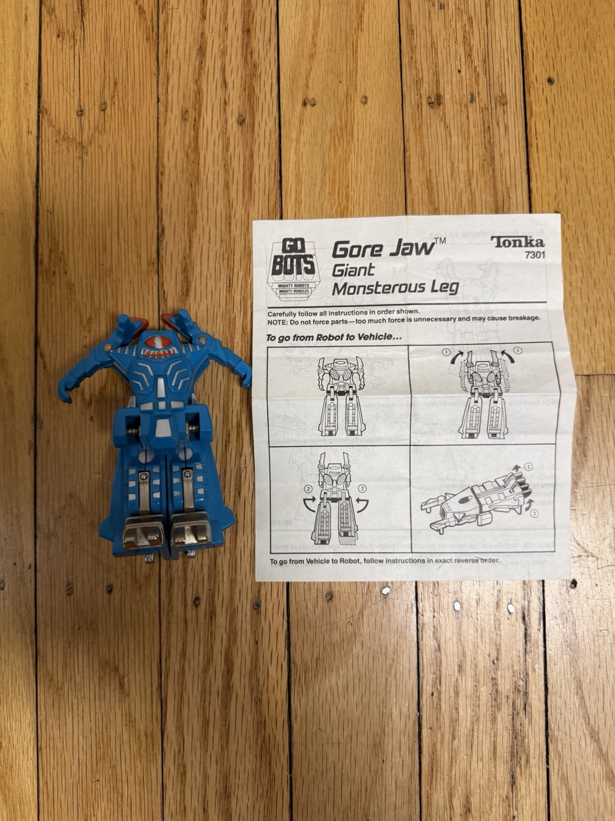 Vtg Tonka 1986 GoBots GORE JAW Combiner Giant Monsterous Leg w/ Instructions