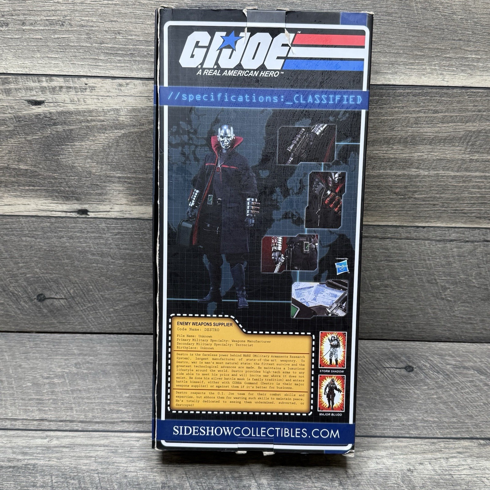 Sideshow Collectibles Destro Enemy Weapons Supplier GI Joe 1/6 Scale BOX ONLY
