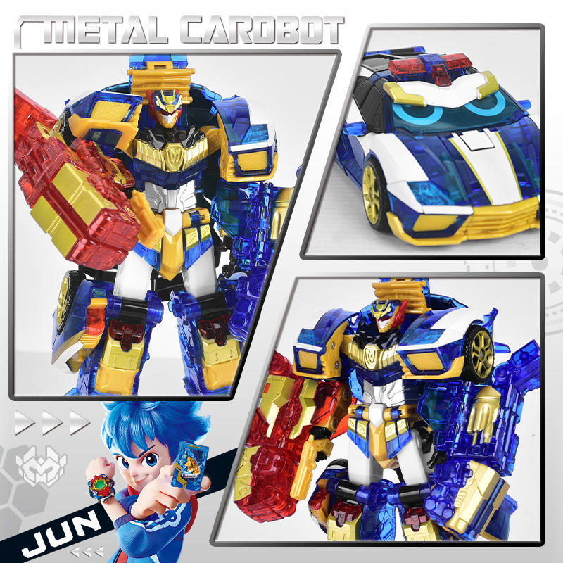 Metal Cardbot 7-11&Prime; Transform Figure Boys Kids Toy Car Truck Plane Vehicle Robot
