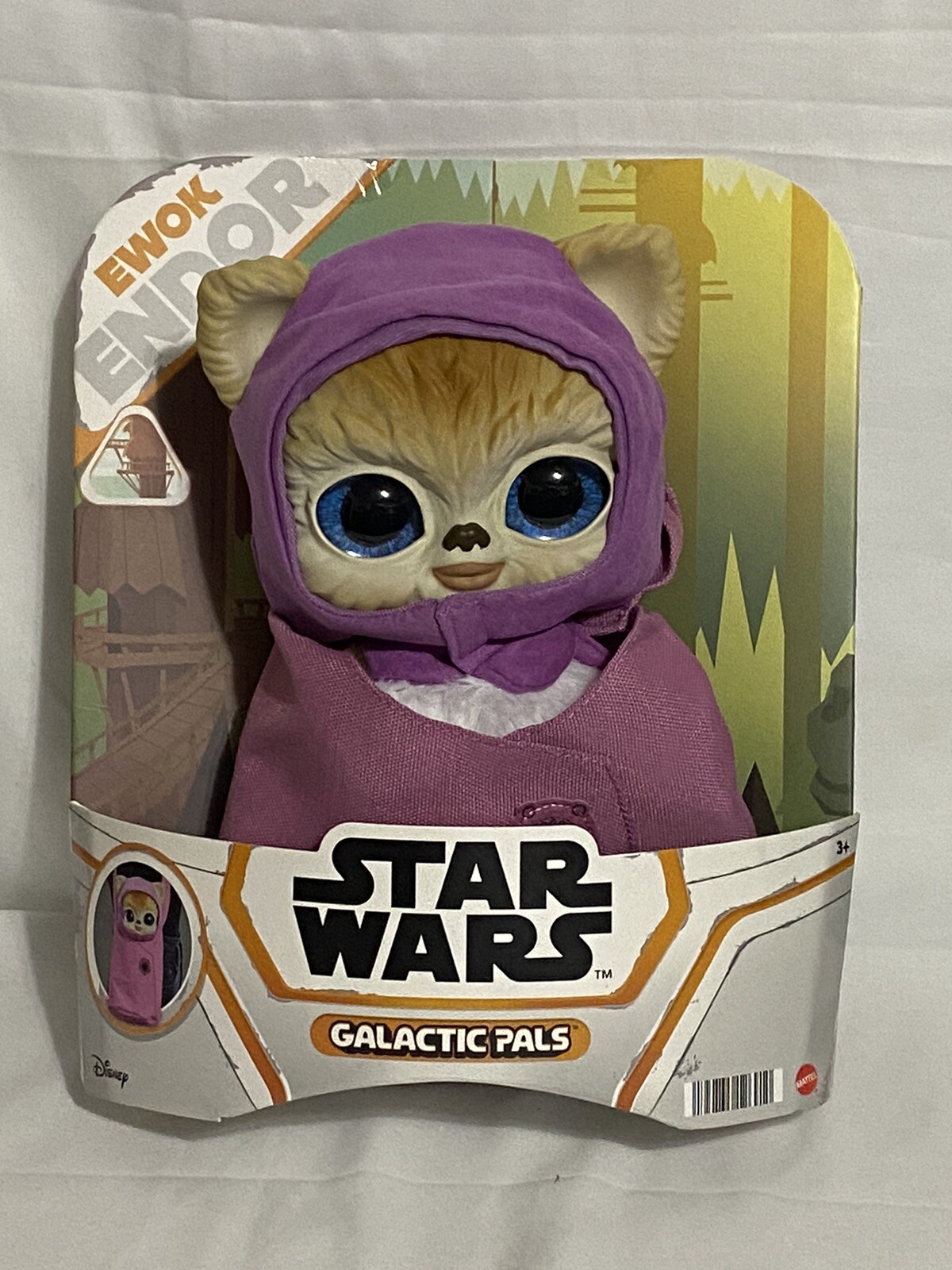 Star Wars Ewok Girl Plush 11&Prime; Galactic Pals Figure & Satchel Mattel NEW Box