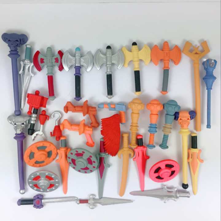 Random 10pcs Loyal Subjects Masters of the Universe MOTU Weapons Swords gift toy