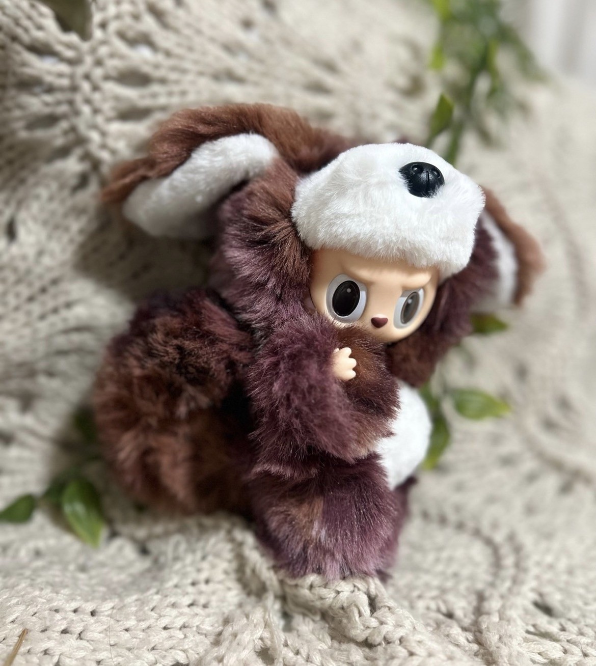 NEW Custom Made Monsters LANDSCAPE BROWN SOFT PUPPY Plush Pendant Doll