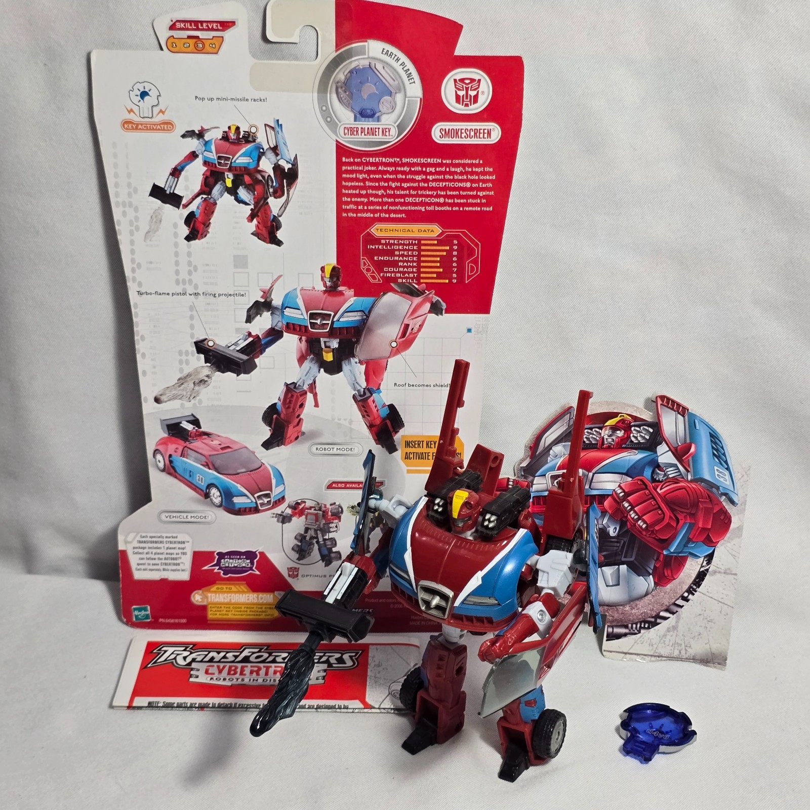 Transformers Cybertron 2005 – Deluxe Class SMOKESCREEN – Complete w/ Cardback!!!