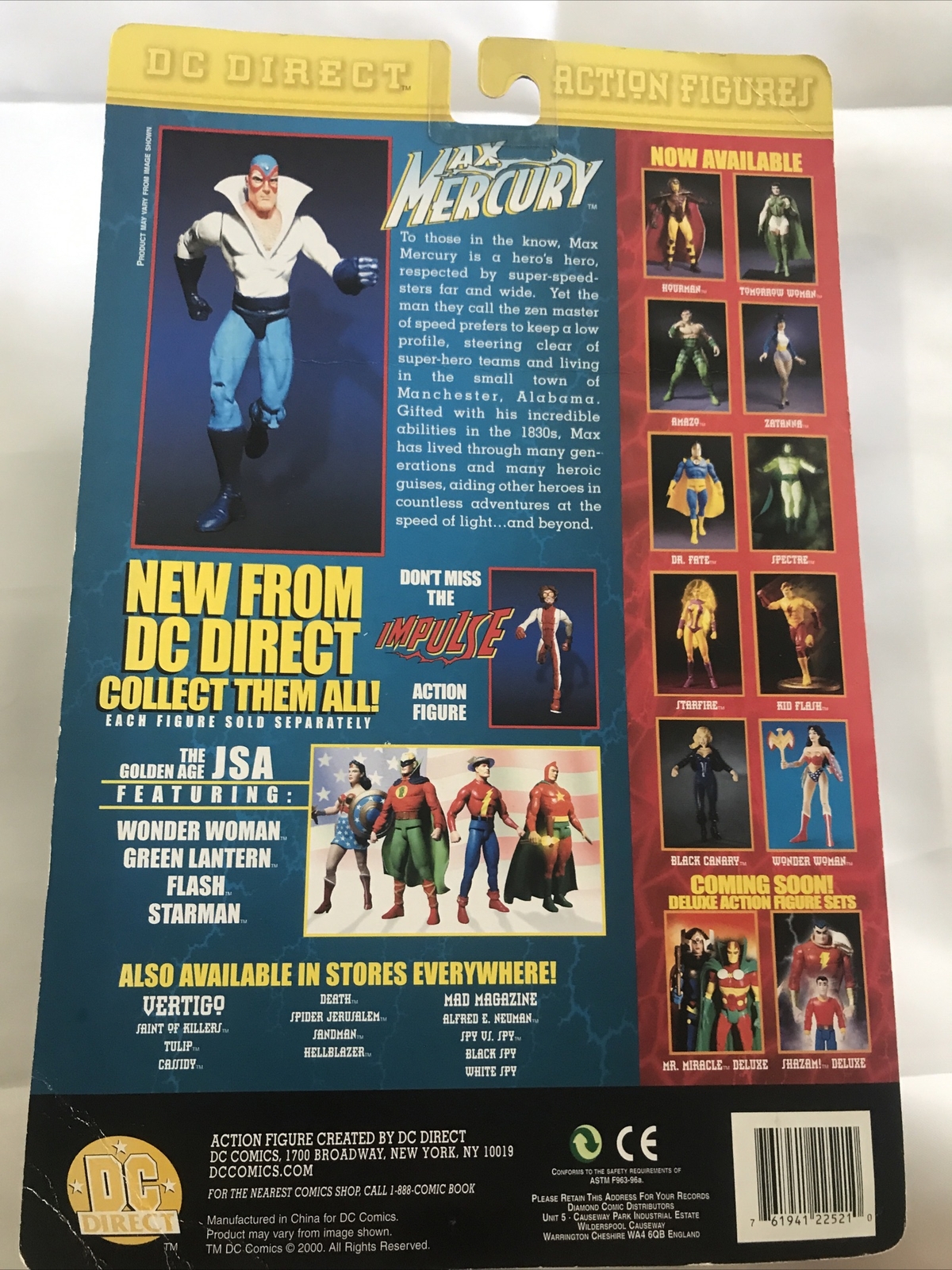 NEW 2000 DC Direct 6” Max Mercury Poseable Action Figure