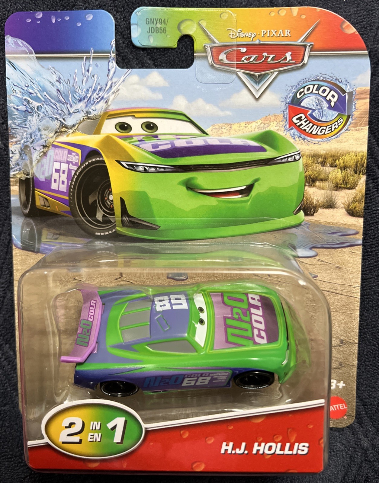 Disney Pixar Cars H.J. HOLLIS #68 N2O COLA 2 In 1 Color Changers Free Shipping