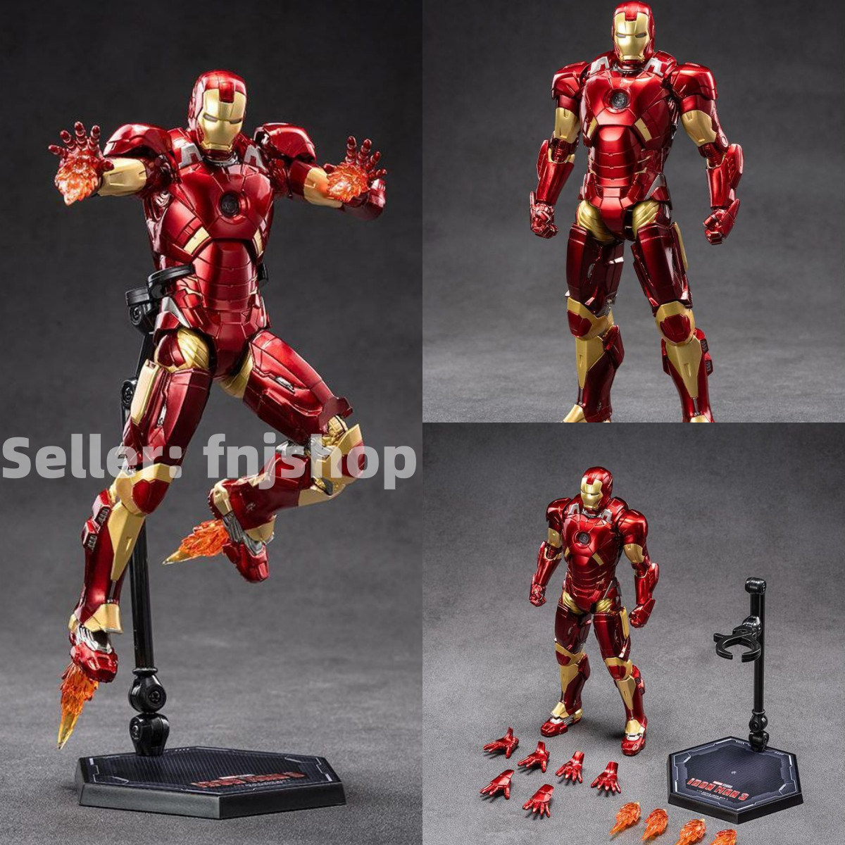 ZD TOYS 1/10 Scale Iron Man 3 Series MK9 Mark9 Action Figure Collections Boxed