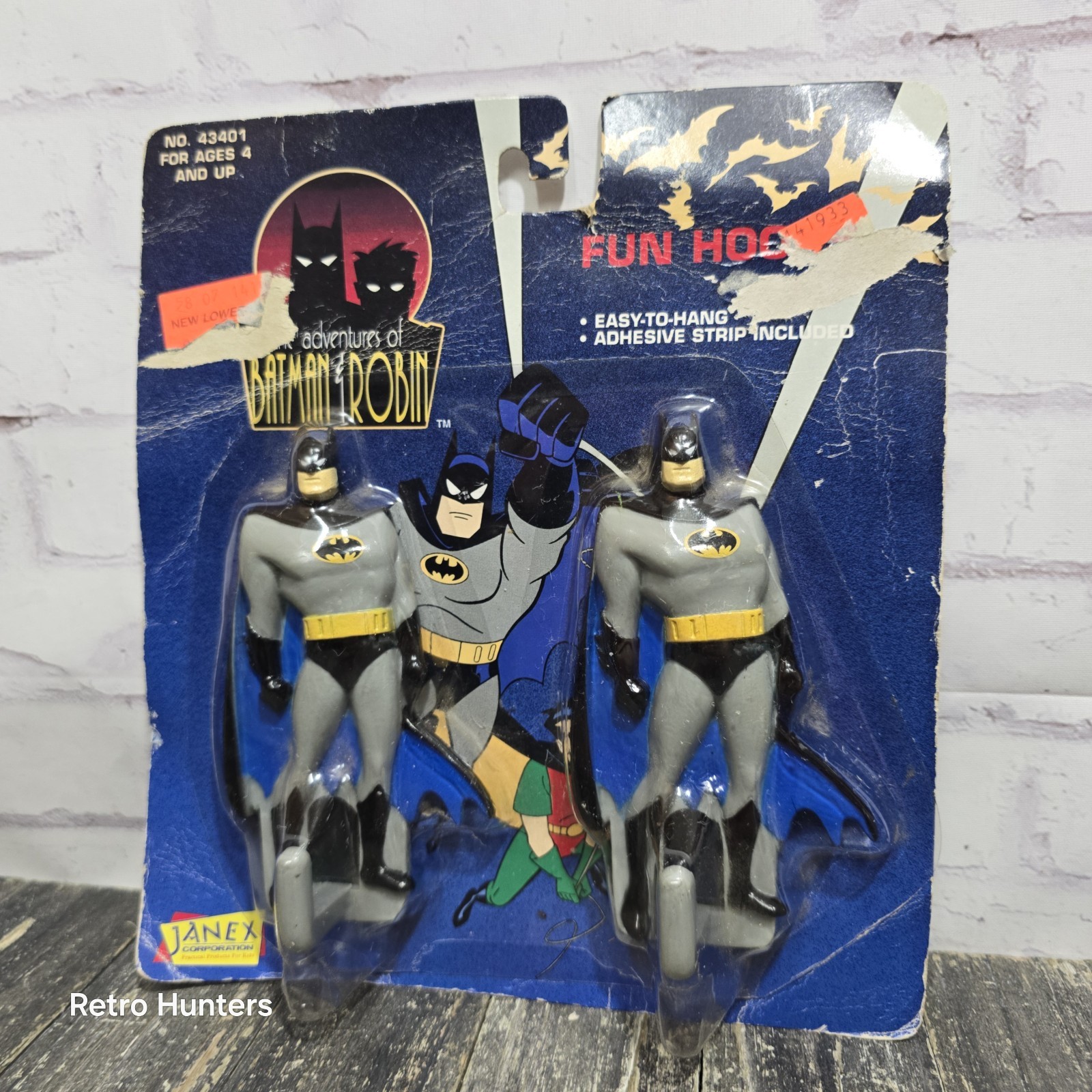 Adventures of Batman & Robin FUN HOOKS 1995 Janex Corp SEALED BTAS Animated