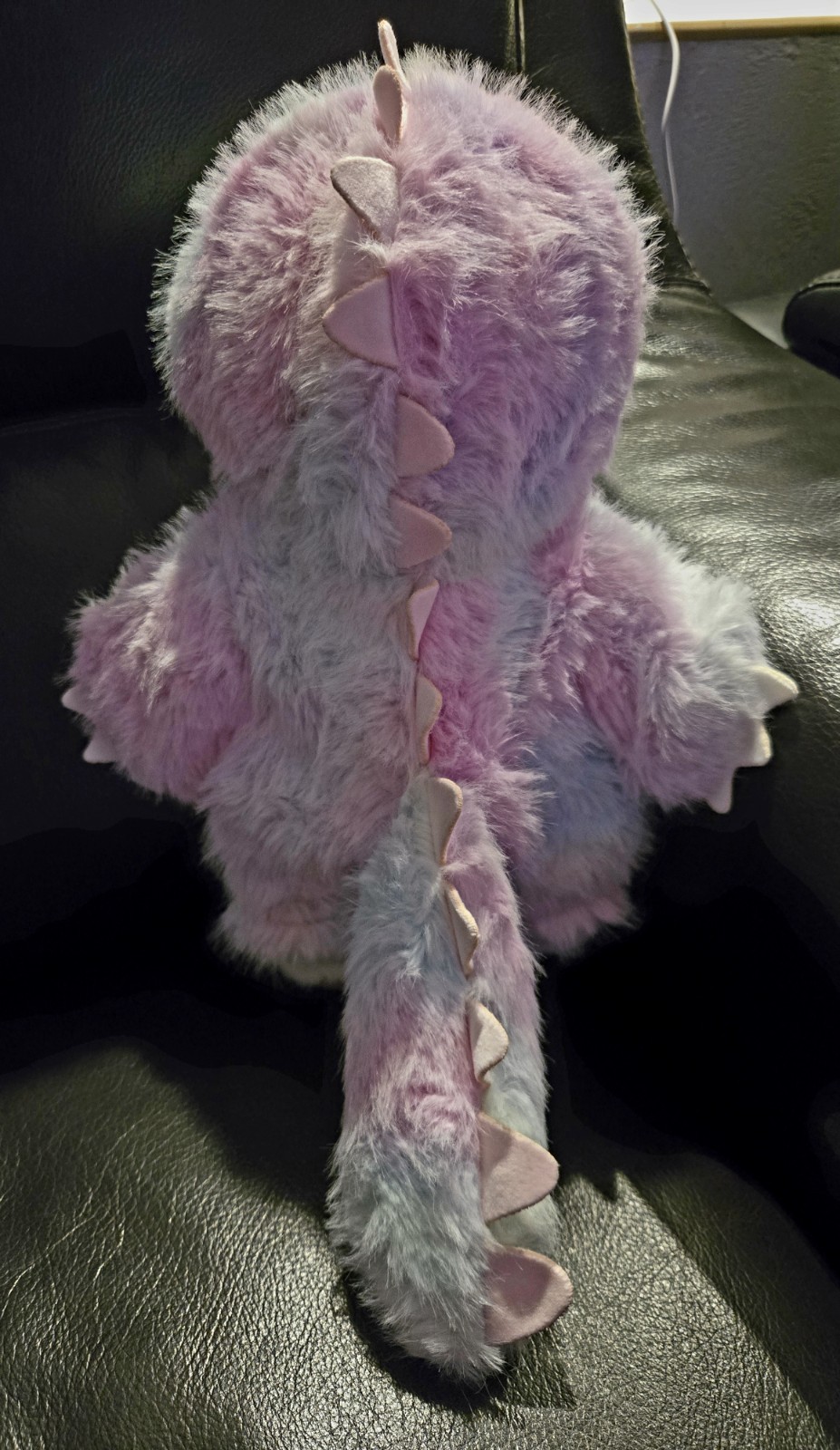 Handmade 12inch Fully Jointed Pink Rainbow Dinosaur Teddy Bear
