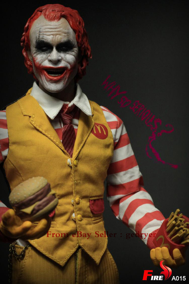 FIRE A015 1/6 McDonald&rsquo;s Dark Knight Heath Ledger Joker Action Figure In Stock