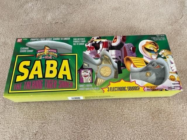 Bandai Mighty Morphin Power Rangers 1994 SABA « The Talking Tiger Saber » in box