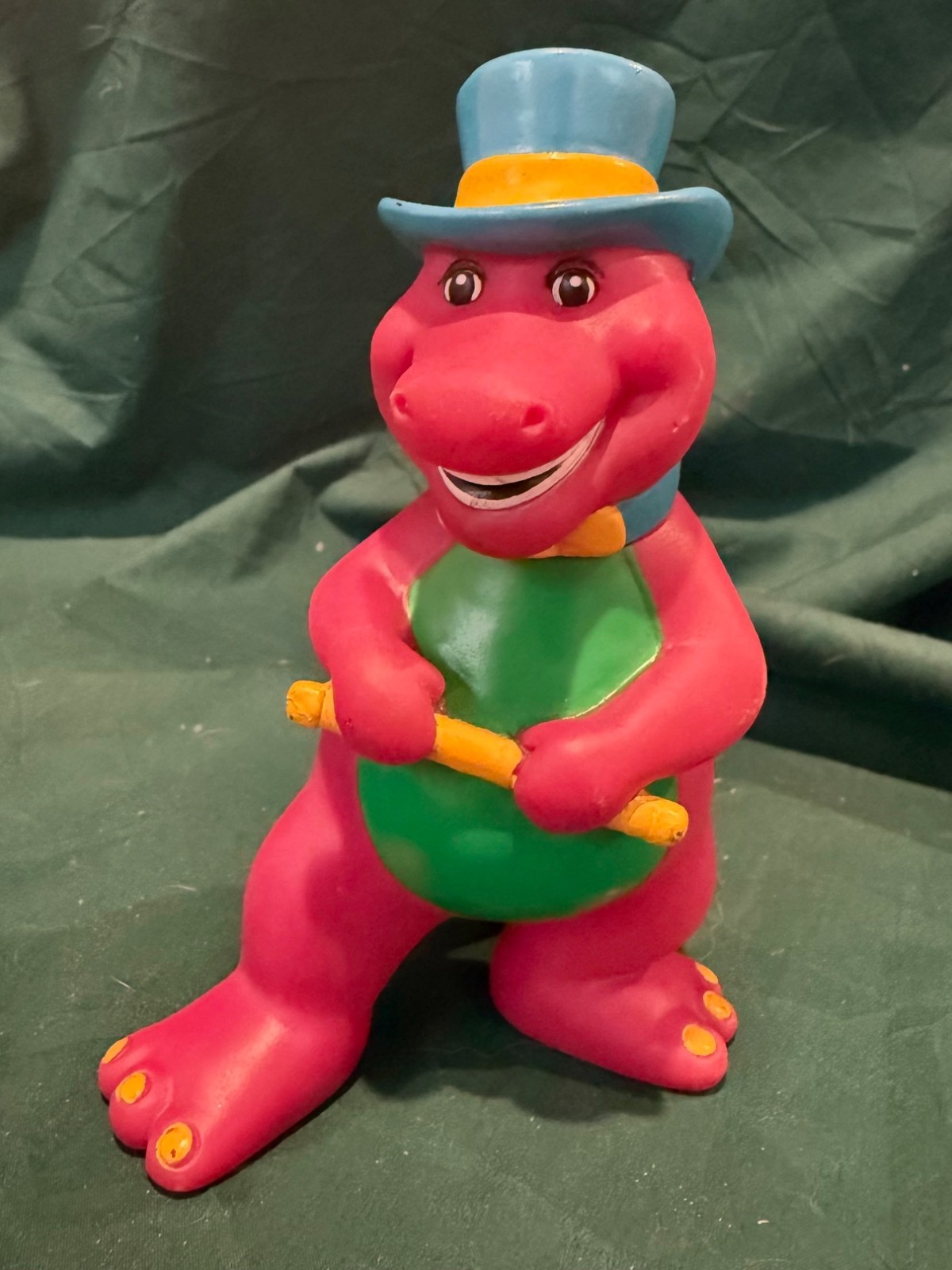 Vintage Barney The Dinosaur Figurine Top Hat And Bar Dance The Lyons Group